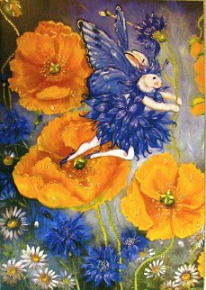 California Poppy Fairy Die cut and foiled