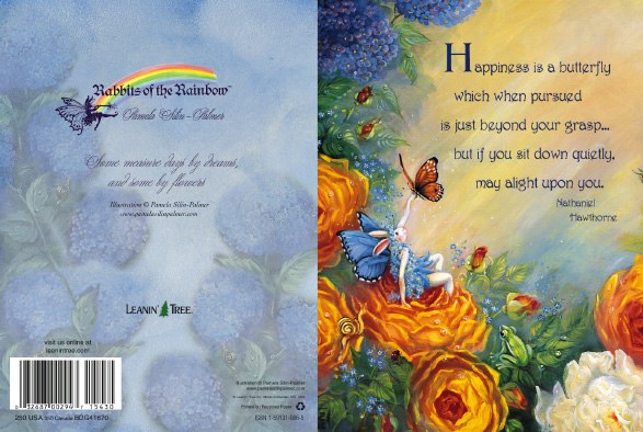Birthday Greeting Card PAMELA SILIN-PALMER Birthday Pigs Butterflies Flowers 